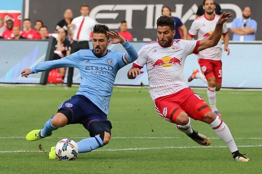 Tripleta de David Villa le da victoria a NYCFC en derbi contra Red Bulls