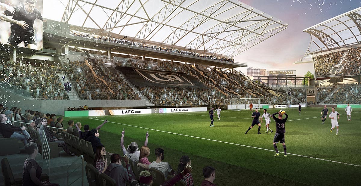 El Banc of California Stadium generará una inversión privada de 350 millones de dólares en el sur de la ciudad de Los Ángeles. (Los Angeles FC)