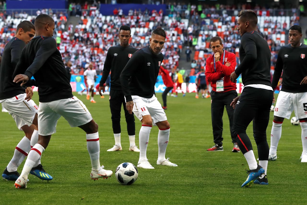 Guerrero hizo parte de los ejercicios precompetitivos en la cancha del Mordovia Arena.