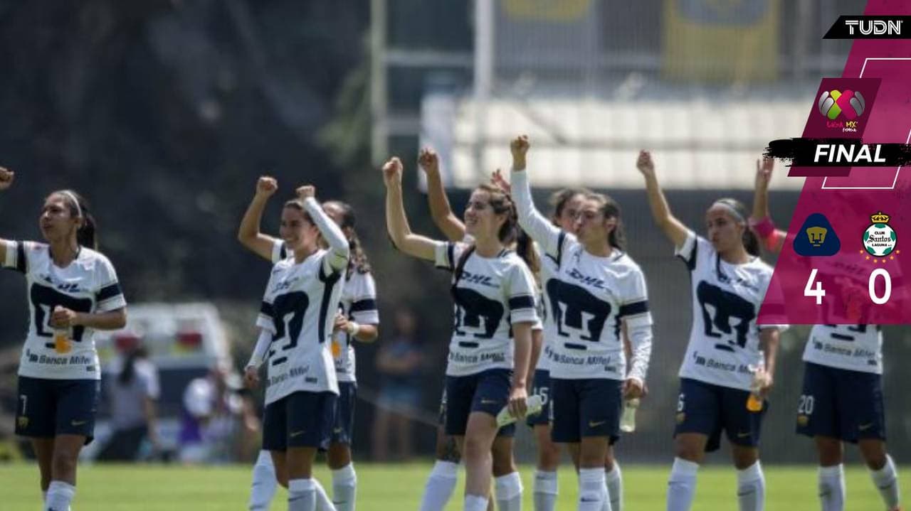 Pumas golea a Santos con una menos en la Liga MX femenil