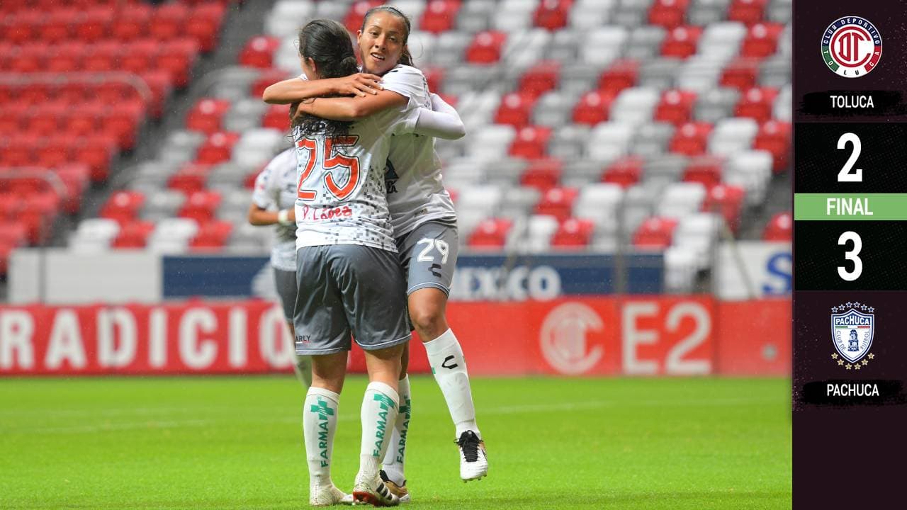 ¡Partidazo en Toluca! Pachuca revierte remontada escarlata en cierre de la Liga MX Femenil