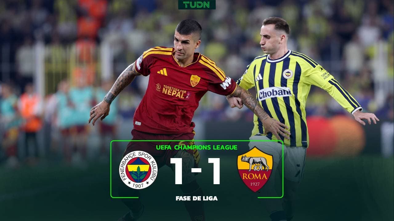 Resumen | Fenerbahçe rescata empate en Champions ante AS Roma