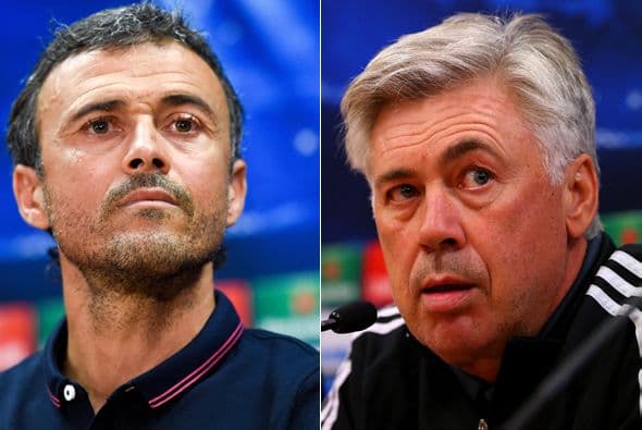 También en el banco se jugará el duelo de la estrategia, Carlo Ancelotti contra Luis Enrique.