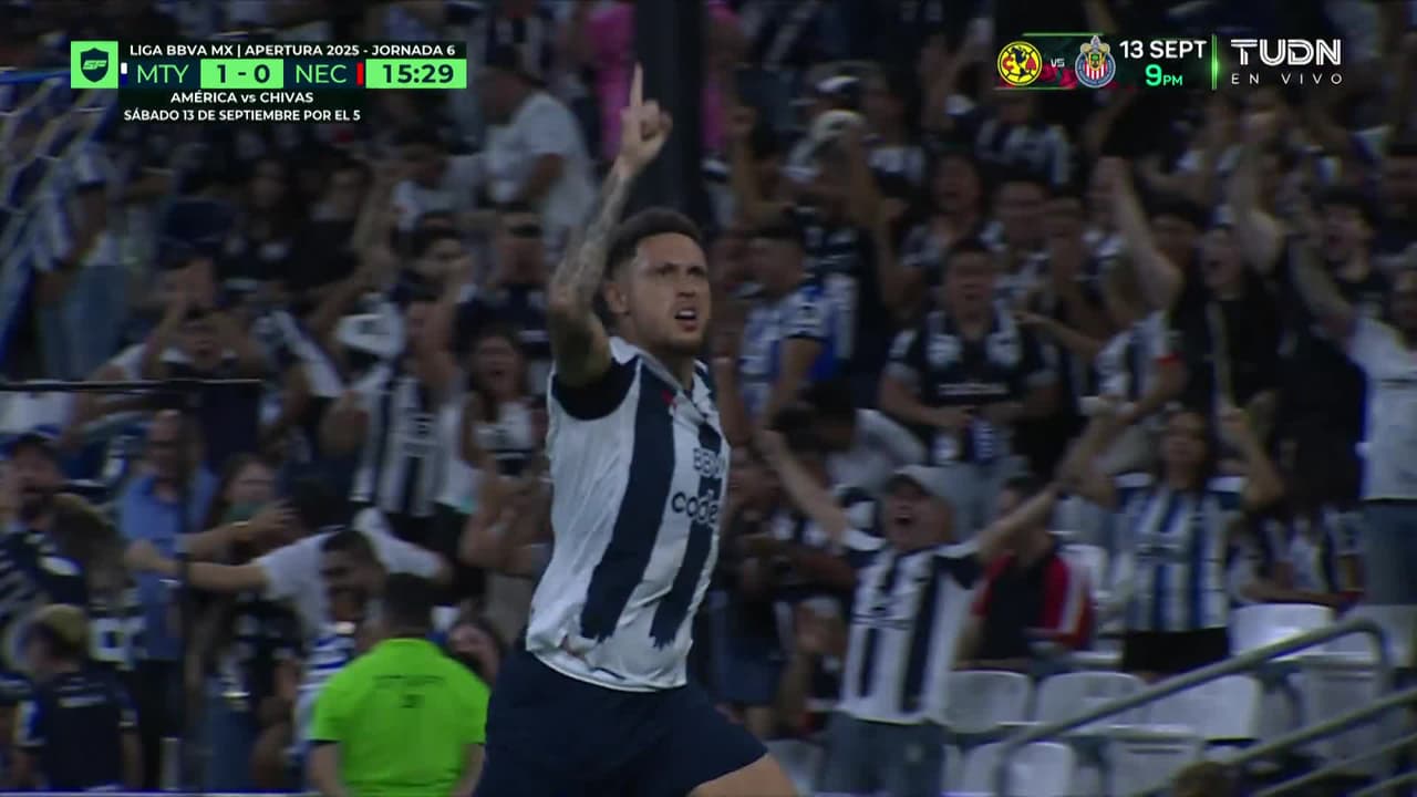 ¡Señor golazazazo de Rayados! Lucas Ocampos saca un misil imposible para Unsain