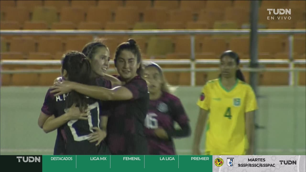 ¡Ya firmó su doblete! Maritza Maldonado fusila para el 0-4 sobre Guyana