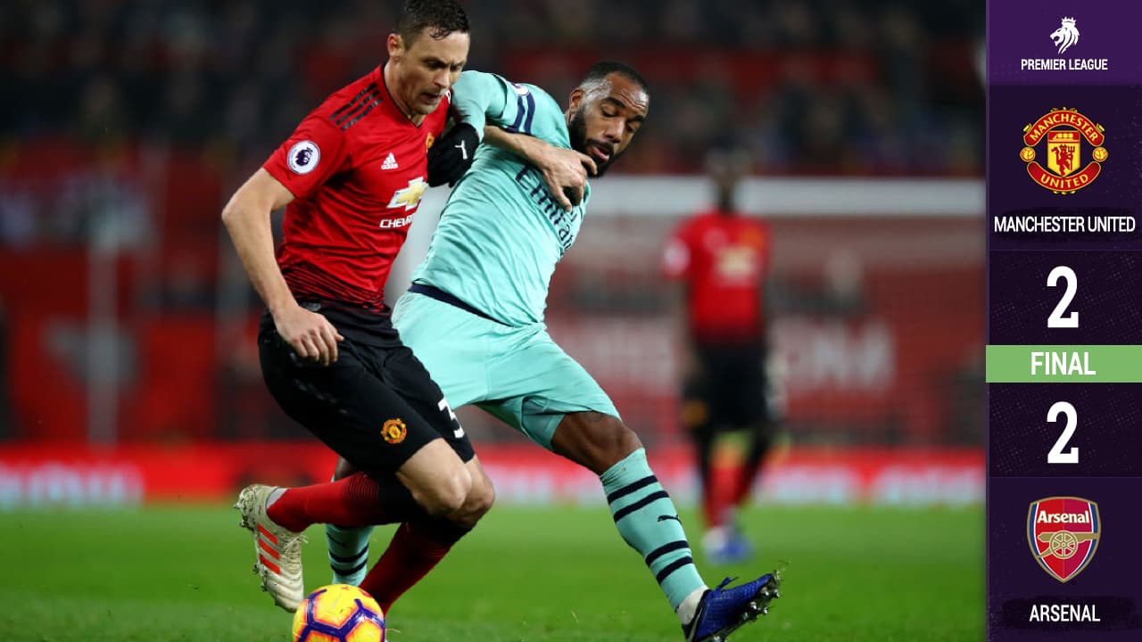 En un partido vibrante, Manchester United y Arsenal empataron 2-2 en Old Trafford