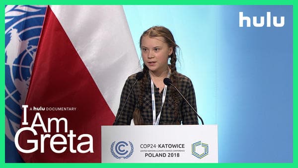 Soy Greta, Hulu, 13 de noviembre | Una mirada de cerca a la activista adolescente por el cambio climático Greta Thunberg, el documental de Nathan Grossman traza su ascenso desde la oscuridad a su estado actual como símbolo de un nuevo movimiento para salvar el medio ambiente.