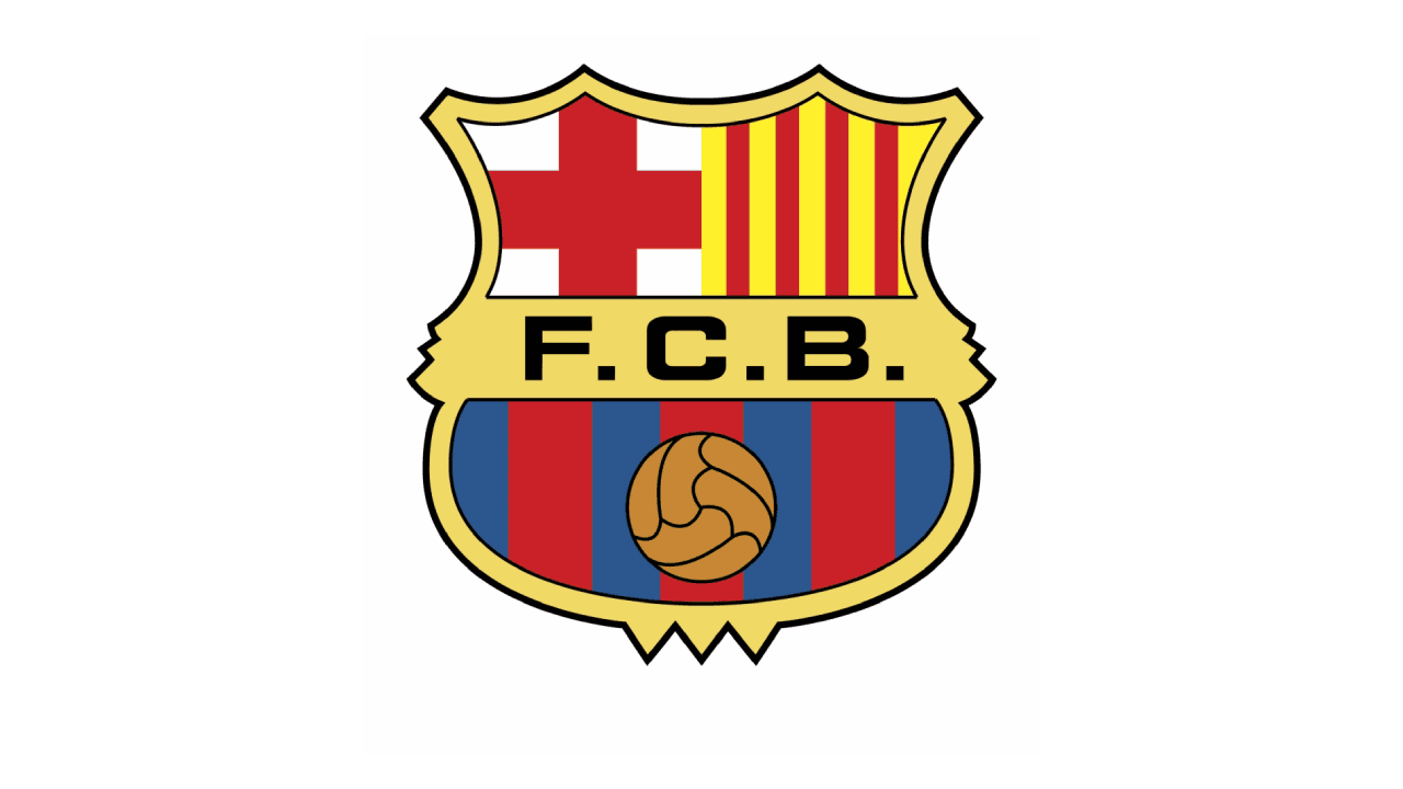 <b>El escudo dee 1975 al 2002</b>: este escudo ya es muy parecido al que conocemos actualmente, solo se han afinado las letras 'F.C.B.' y se quitaron los puntos en las iniciales. Además de tener los colores rojo y azul en tonalidades ligeramente más claras.