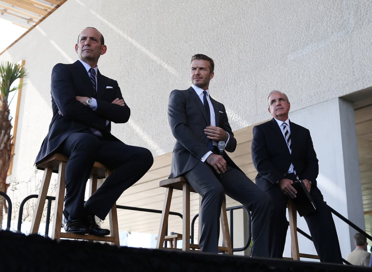 David Beckham el día de la presentación de su equipo.