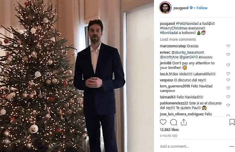 La leyenda española del basquetbol, actualmente con los San Antonio Spurs, Pau Gasol.