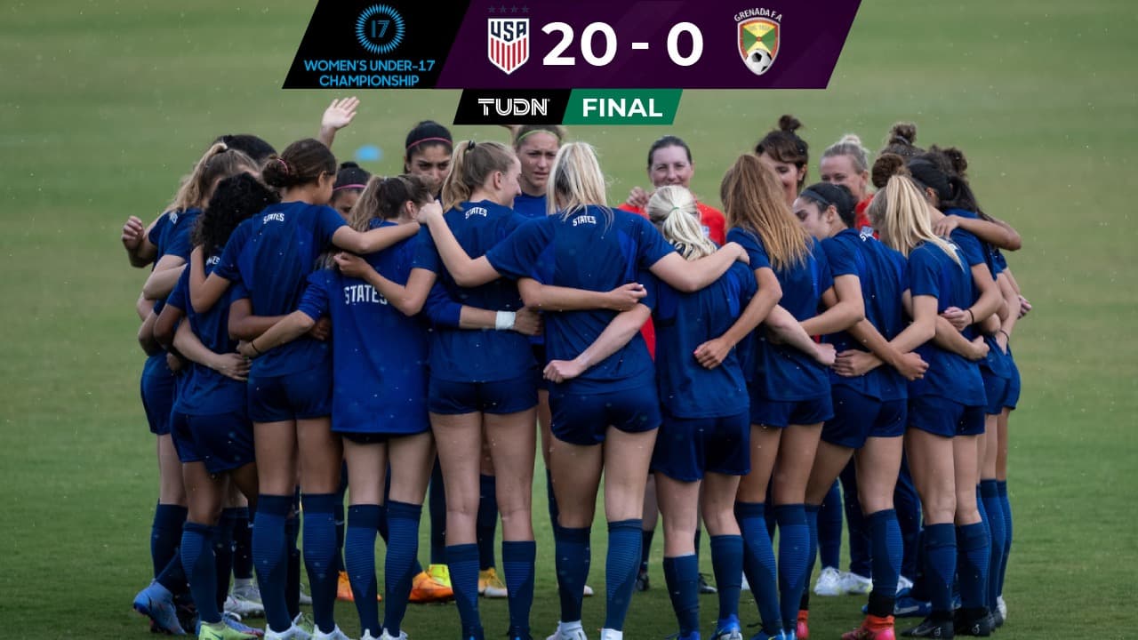 Resumen | Estados Unidos aplasta a Granada en Premundial Sub-17