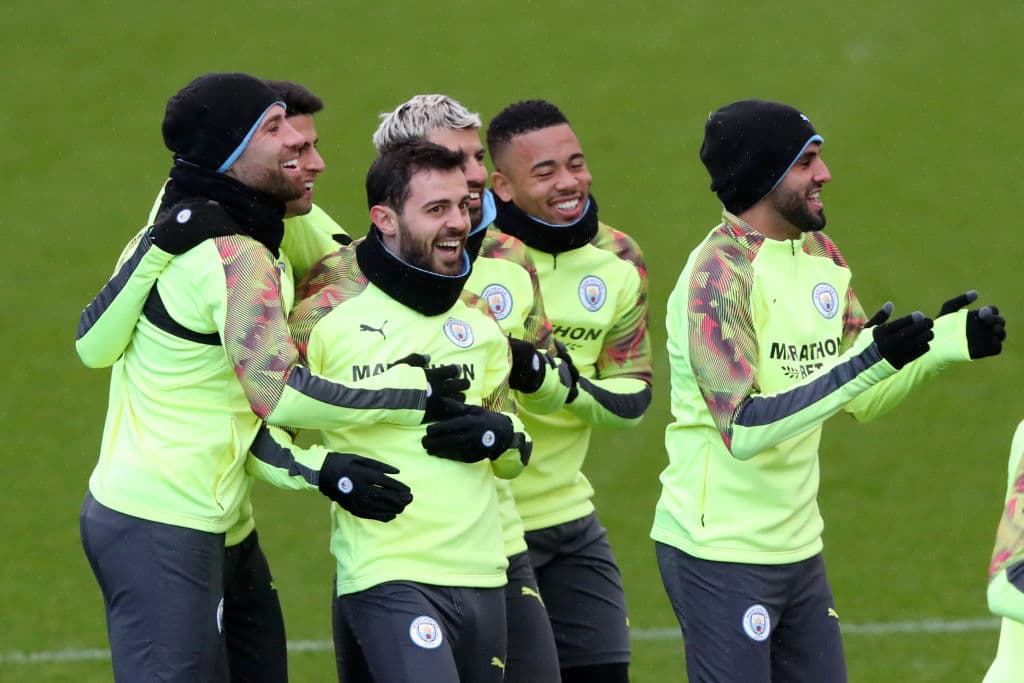 Bernardo Silva, Riyad Mahrez, Gabriel Jesus y Sergio Aguero
