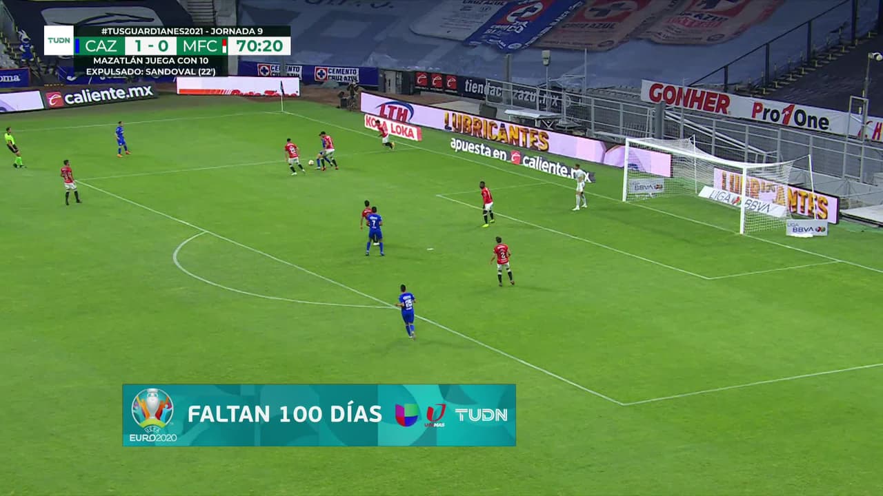 ¡TIRO ATAJADO! disparo por Luís Romo.