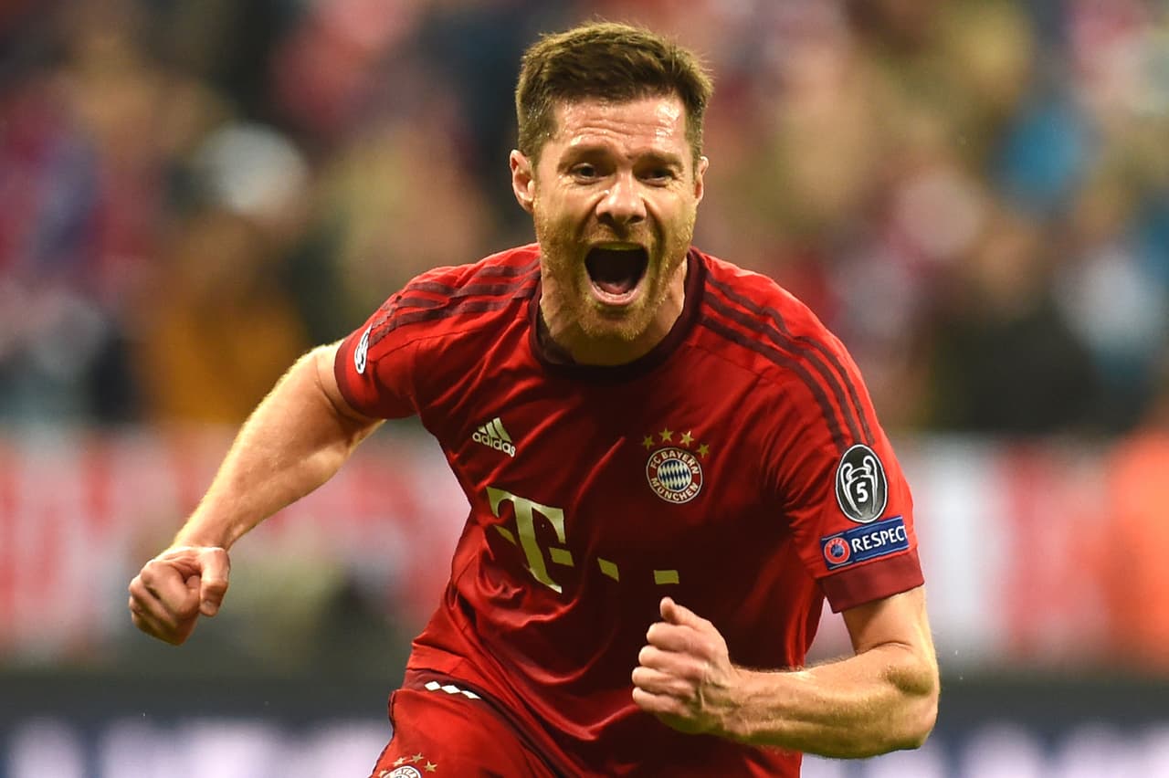 Celebración de Xabi que ponía la eliminatoria de cara para el poderoso Bayern.