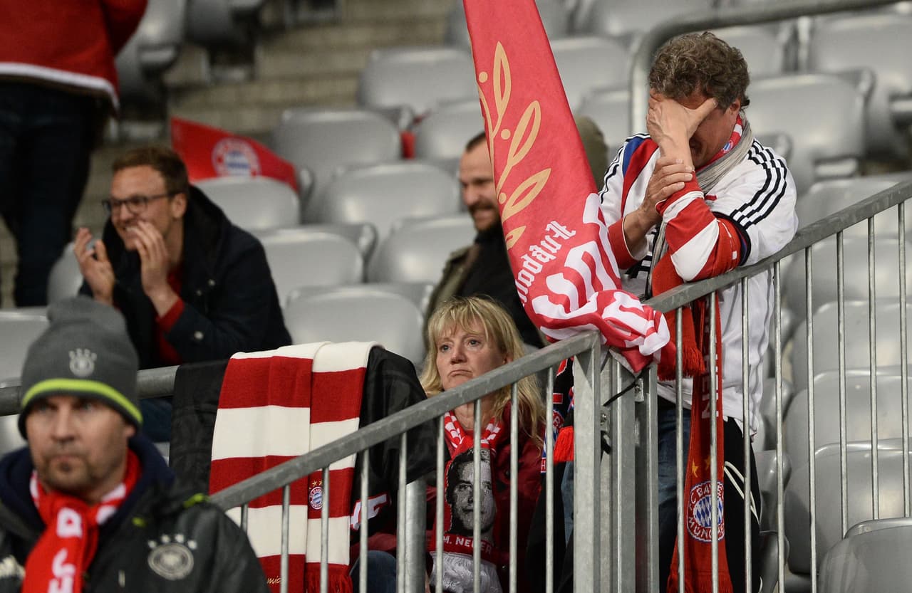 Los del Bayern no estaban para selfies,