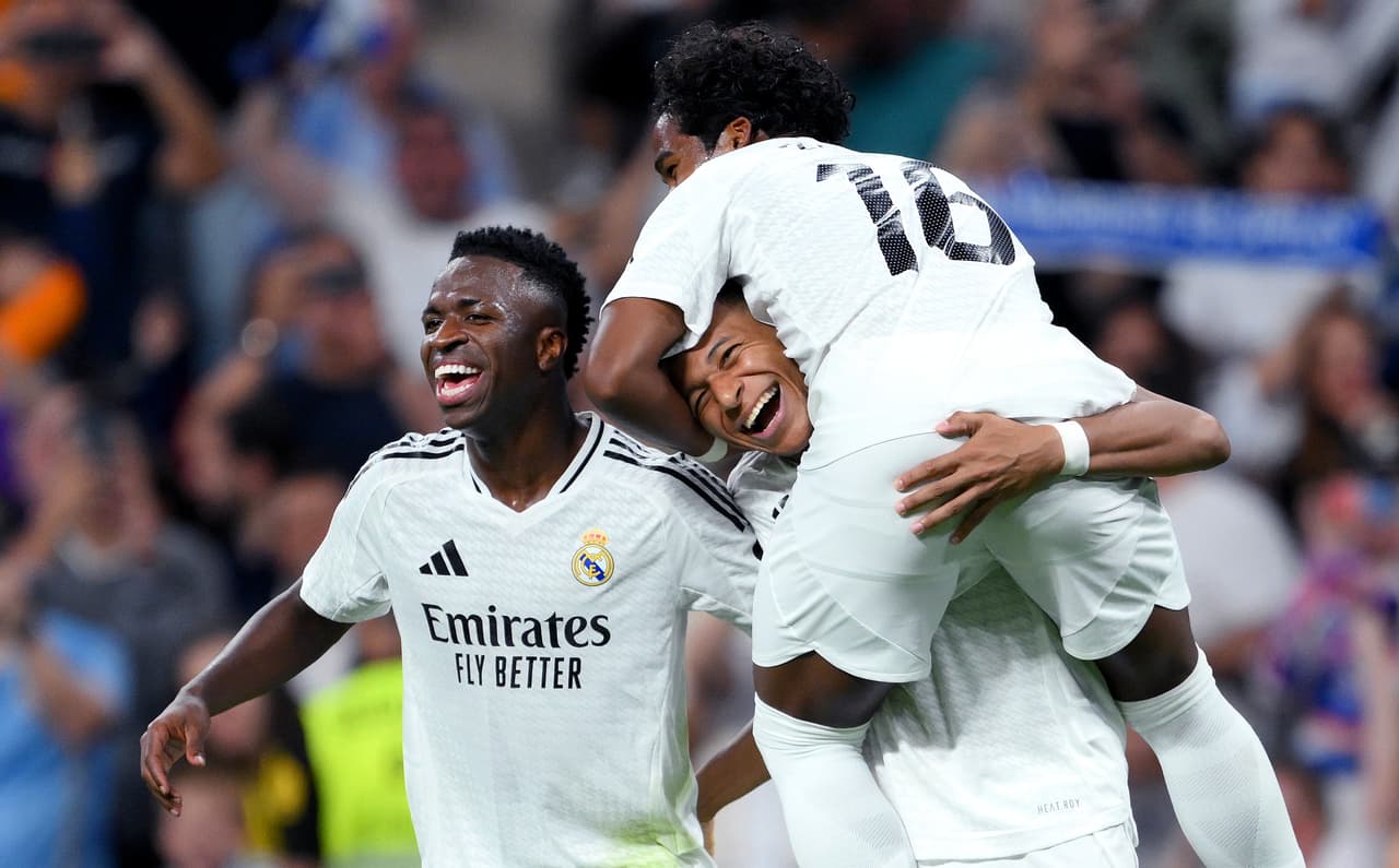 Kylian Mbappe, Vinicius Junior y Endrick, Real Madrid
