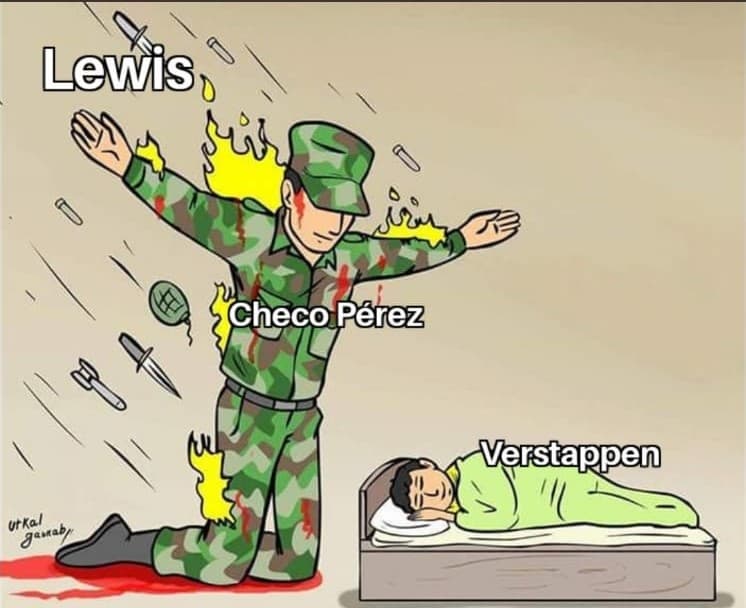 Tras el accidente de Max Verstappen de Red Bull, el mexicano 'Checo' Pérez se lleva su segundo podio en toda su carrera y los memes no perdonaron.