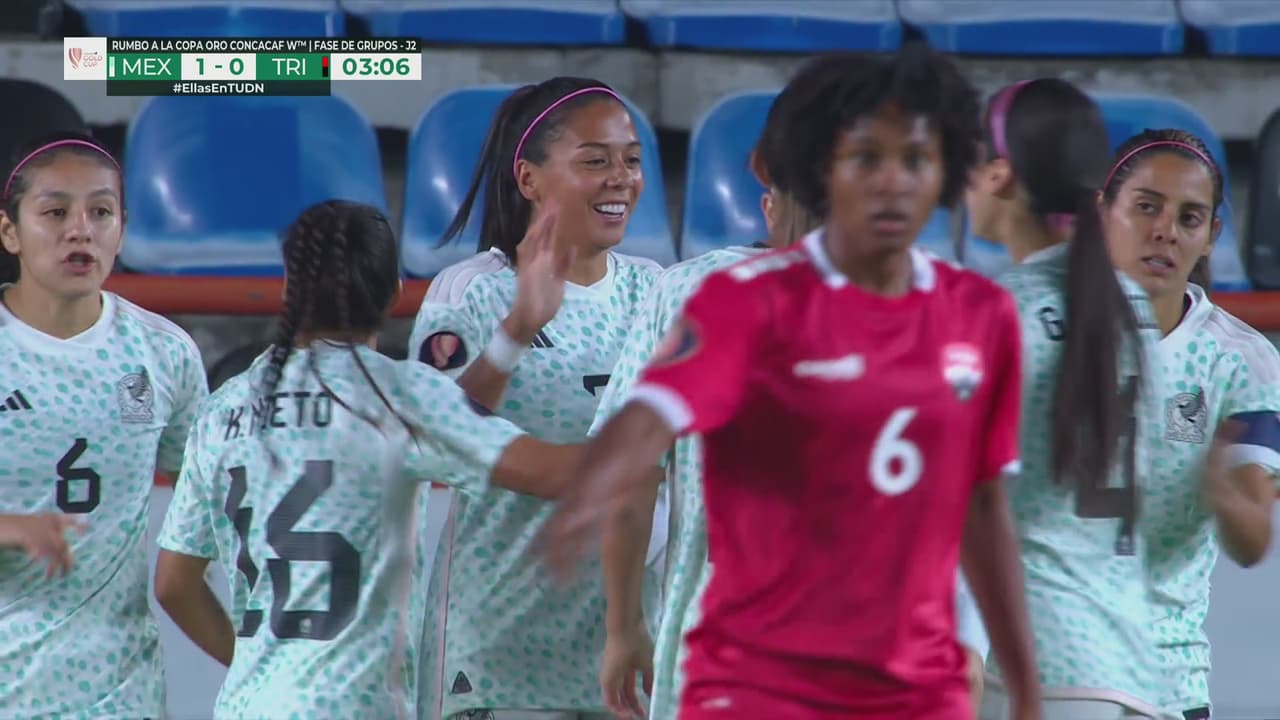 ¡Gol de México! Sánchez llega sola y pone el 1-0 sobre Trinidad y Tobago