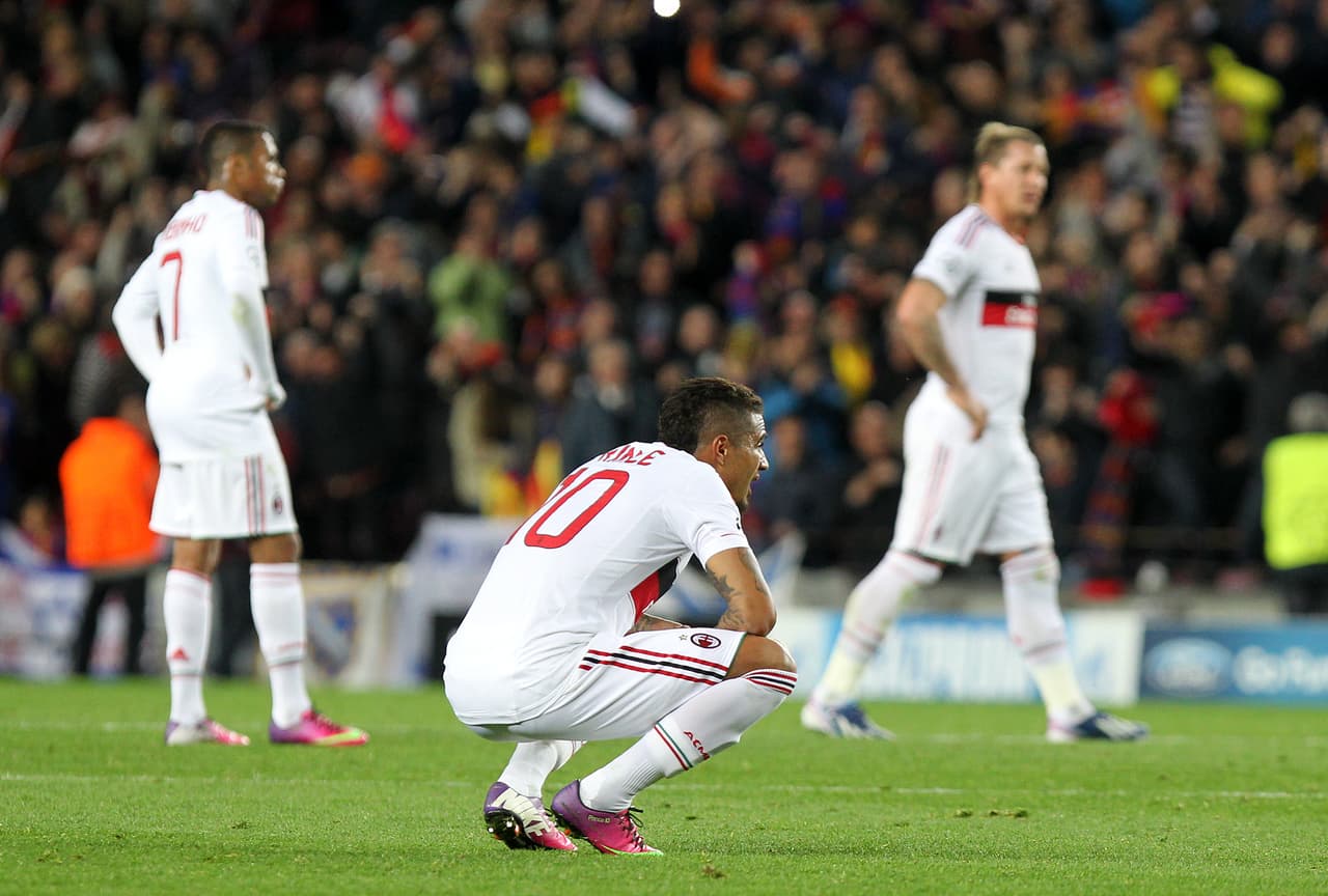 El Milán no tuvo la suerte de su lado en las ediciones del 2012-2013 y 2013-2014 pues en las dos ocasiones se topó con rivales españoles en octavos de final y quedó eliminado de la Champions League.