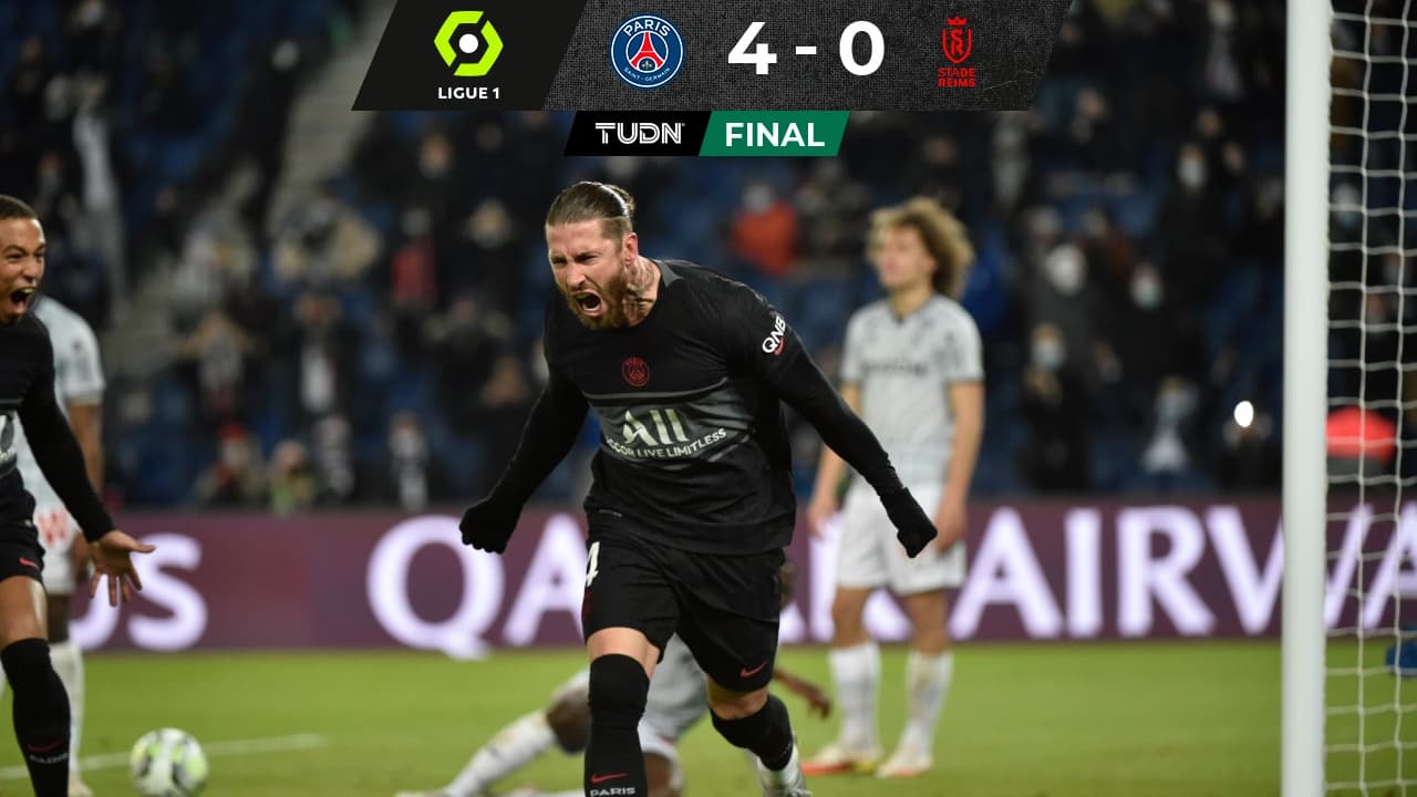 Sergio Ramos marca su primer gol con PSG en goleada sobre Reims