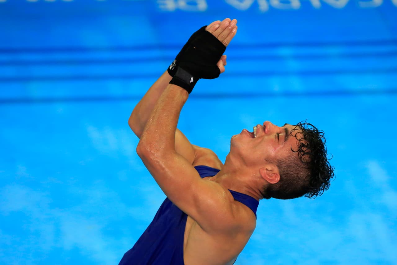 Los guatemaltecos Juan Reyes y Lester Martínez practican un deporte rudo pero noble.