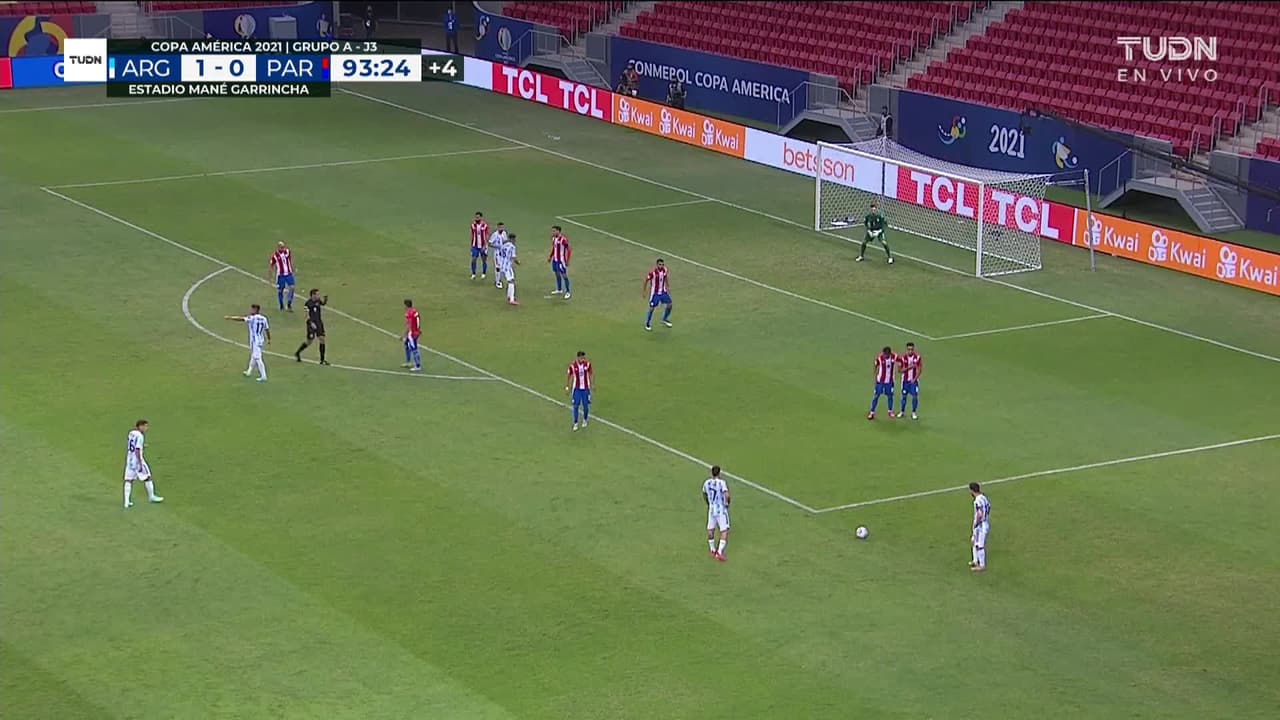 ¡TIRO ATAJADO! disparo por Lionel Messi.