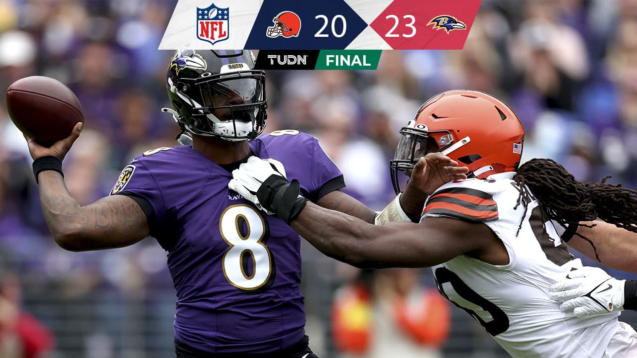 Ravens sufren, pero vencen a Browns en la Semana 7 de la NFL 