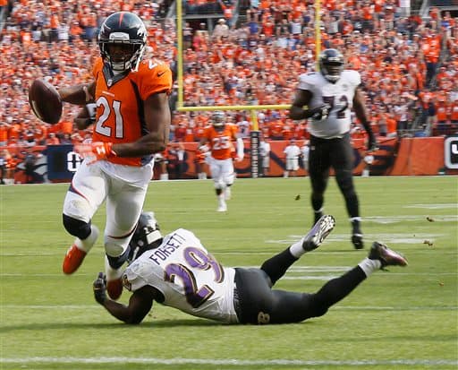 Talib regresó una intercepción 51 yardas hasta las diagonales y tuvo tres tackleadas con dos pases defendidos en el juego que DEN ganó 19-13 a BAL.