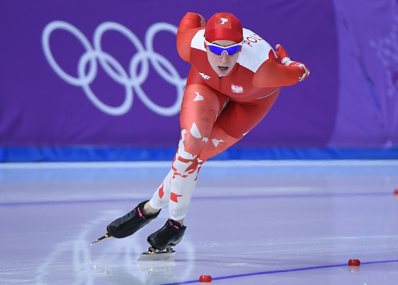 Las participantes del patinaje en velocidad mostraron su capacidad y además se destacaron por el atractivo de sus rostros y cuerpos atléticos en la jornada. Acá, Katarzyna Bachleda-Curus de Polonia.