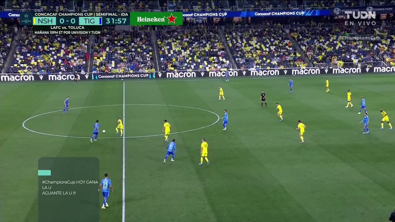 ¡GOL!  anota para Tigres. Ángel Correa