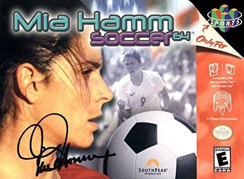 <b>8. Mia Hamm Soccer 64: </b>fue el primer videojuego que integró el fútbol femenino. Desde el nombre de la histórica futbolistas estadounidense. Su forma de jugar no era complicada, pero para muchos los equipos y jugadores eran desconocidos.