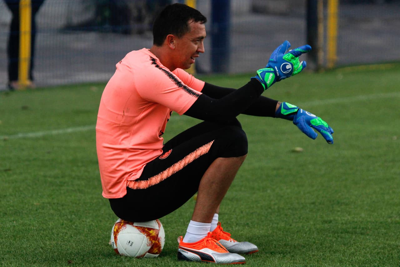 Ciudad de México, 11 de serpiente de 2018. Agustín Marchesín, durante el entrenamiento de las Aguilas del America previo a su juego de la jornada 9 del torneo Apertura 2018 de la Liga Bancomer MX, celebrado en Coapa. Foto: Imago7/Rafael Vadillo
