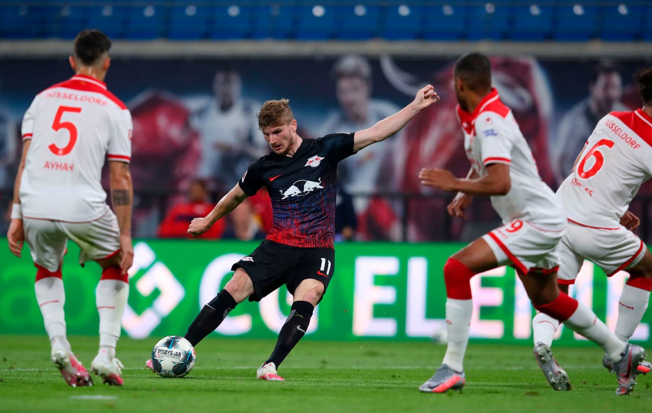 Timo Werner sumó otra anotación, pero se mantiene a cinco de distancia de Lewandowski con dos juegos por delante.