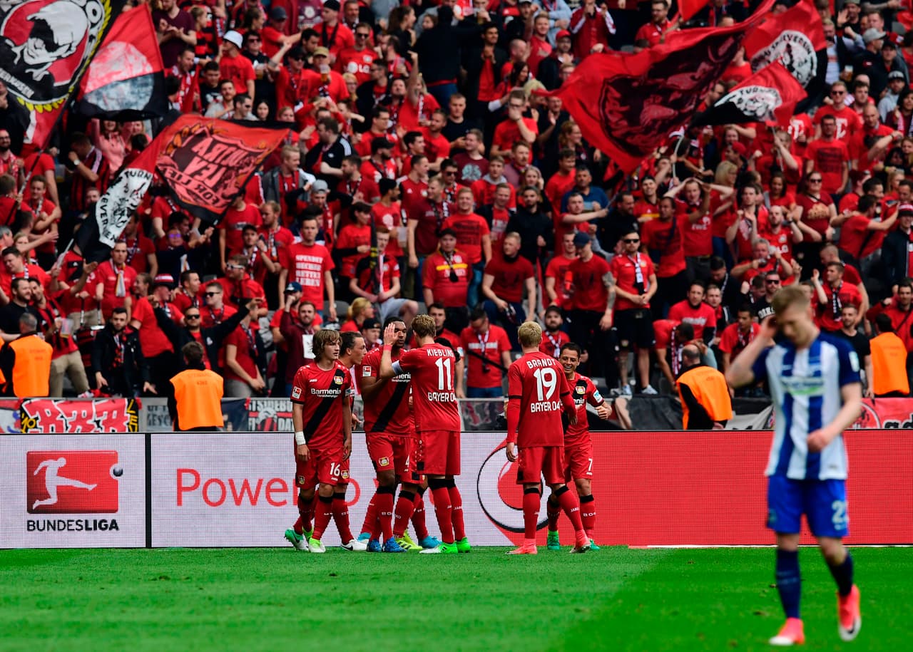 El segundo tiempo mantuvo el dominio de Bayer Leverkusen, que a punta de contragolpe puso el 4-0 en Berlín.