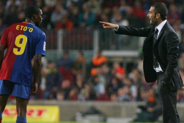 Guardiola Vs. Eto’o. Pep Guardiola no es monedita de oro y también con el camerunés Samuel Eto´o surgieron diferencias.