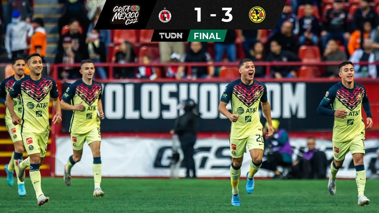 América gana en Tijuana y salta del puesto 12 al 7