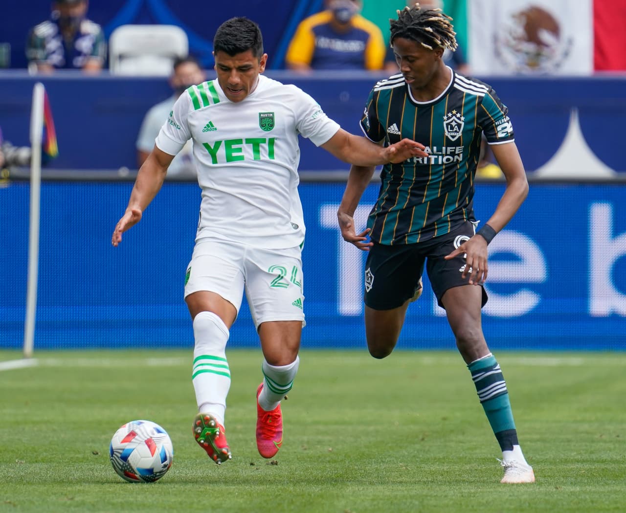 Kevin Cabral, extremo de LA Galaxy que debutó ante Austin FC el pasado fin de semana.