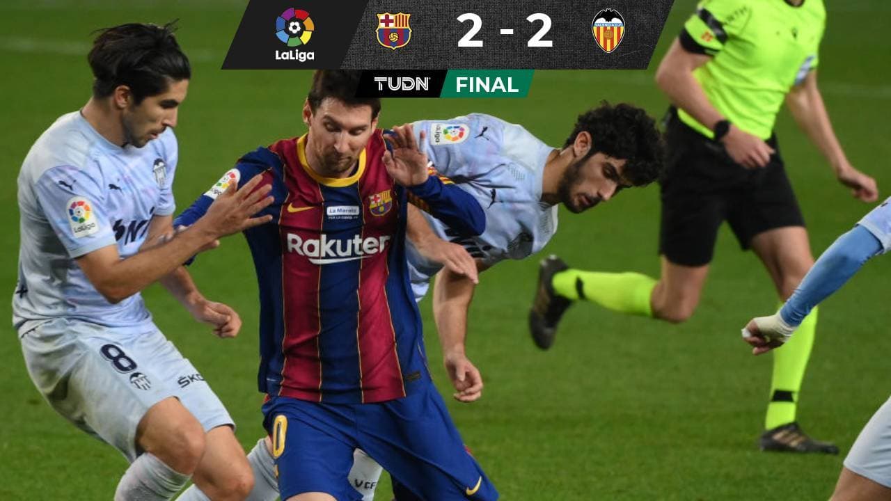 Pese a gol histórico, Messi y Barca chocan contra Valencia