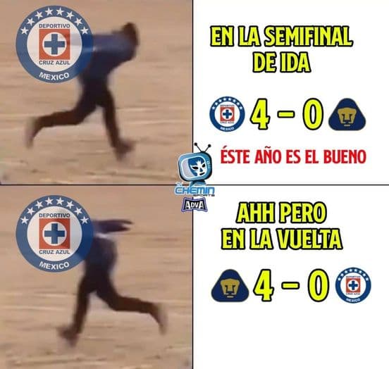 Los memes se regocijan con la derrota de Cruz Azul y las redes sociales se inundan de burlas hacia la máquina.