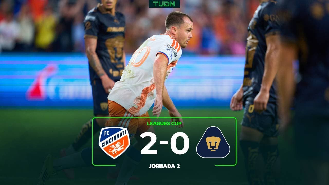 Pumas pierde su segundo partido en la Leagues Cup 2026 ante FC Cincinnati