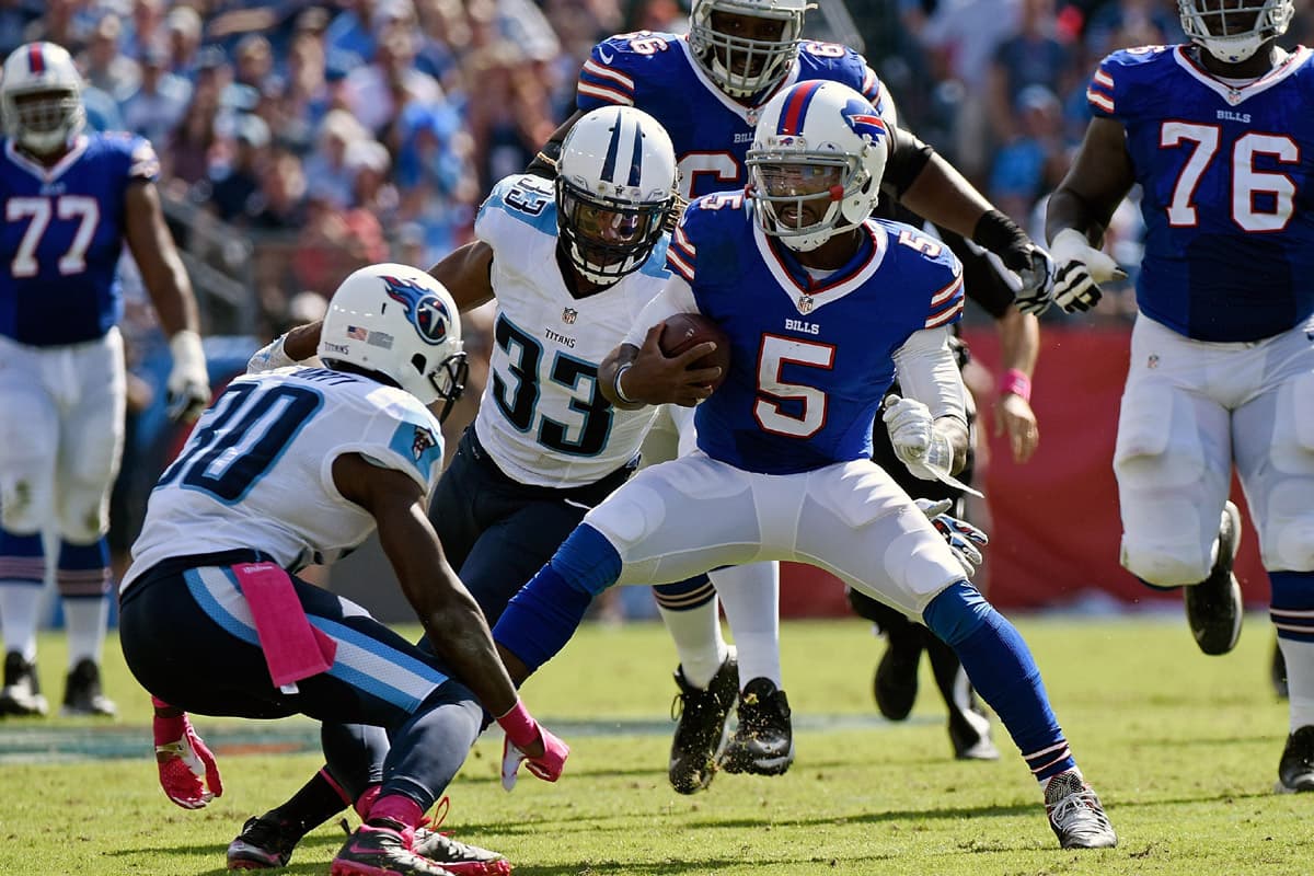 Tyrod Taylor llevó a los Bills a una remontada para derrotar a los Titans 14-13.
