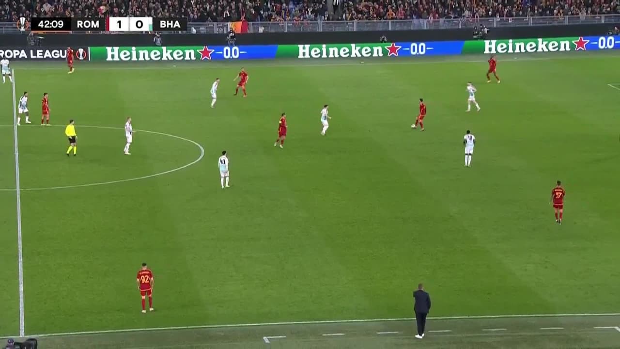 ¡GOL!  anota para AS Roma. Romelu Lukaku