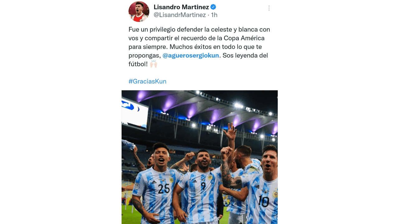 El mundo del futbol se despide de un grande, Sergio 'Kun' Agüero anunció su retiro de las canchas por problemas cardiacos, lo cual causó reacciones en redes. Compañeros de cancha, equipos y fanáticos, le dedicaron palabras, imágenes y videos por su gran trayectoria, su talento y, sobre todo, por su calidad. humana, ¡hasta luego, Kun!