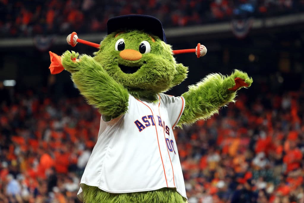 'Orbit', quien parece un ser de otro planeta, es la mascota de los Houston Astros.