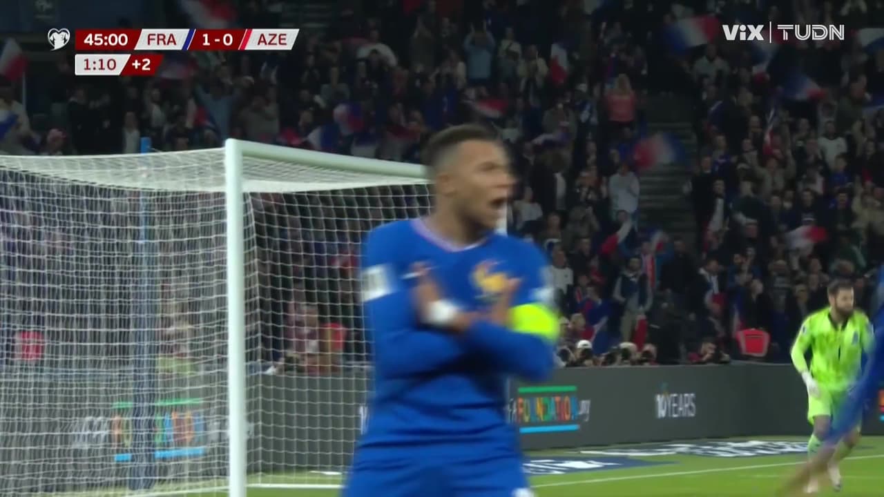 ¡Mbappé rompe el cero! Francia pega justo antes del descanso