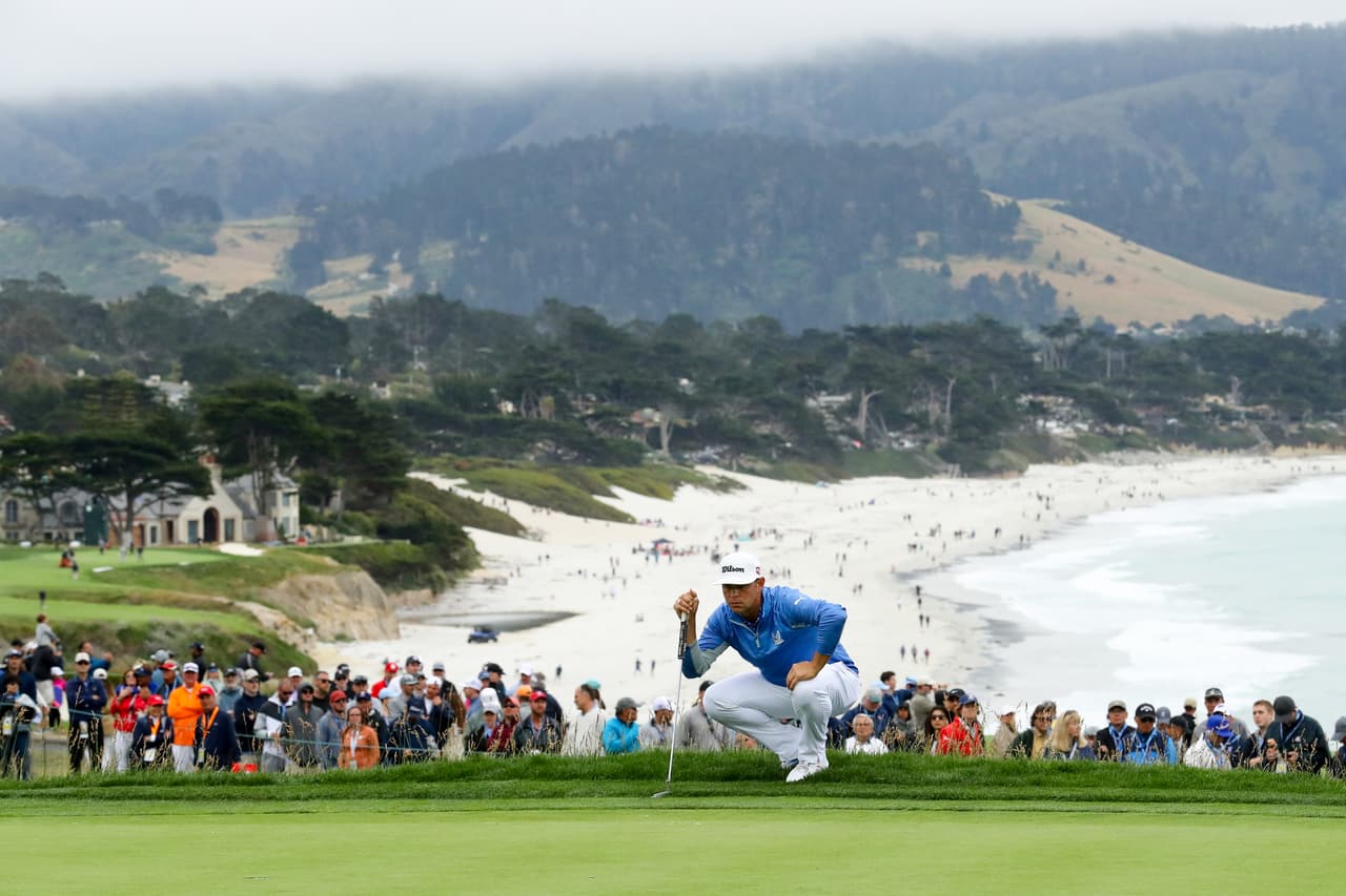 El campo de Pebble Beach en California ofrece postales espectaculares en el US Open de golf, el tercer torneo de 'Grand Slam' de la temporada de ese deporte.
