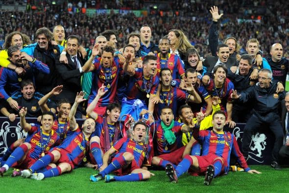 En 2011, Barcelona se volvió a proclamar campeón al derrotar 3-1 al Manchester United en el mítico estadio de Wembley nuevamente de la mano de Messi y Pep Guardiola.