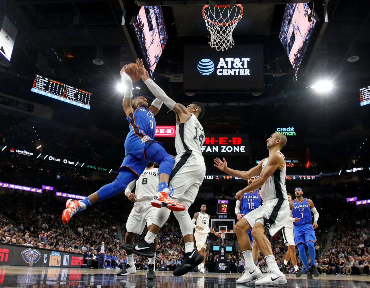 Spurs y Thunder estarán en los playoffs de la NBA 2018.