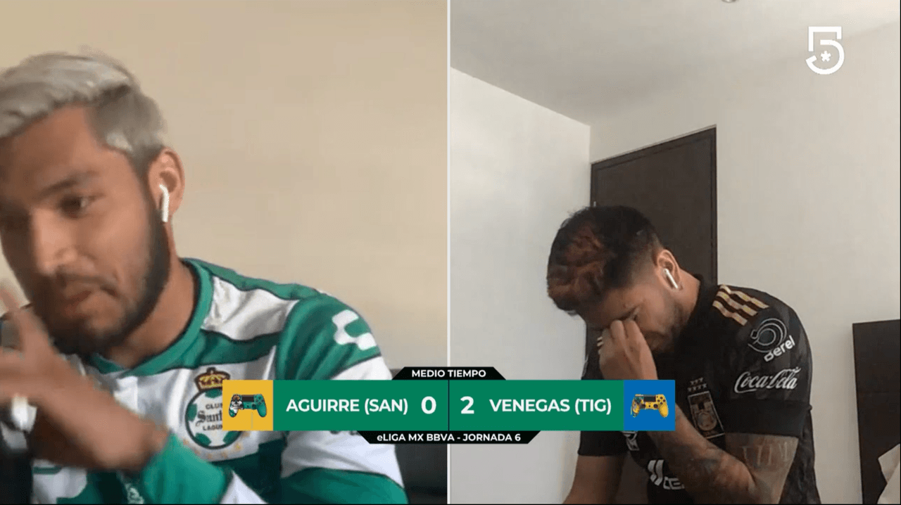 Gran actuación de Francisco Venegas otorga primer triunfo a Tigres en eLiga MX ante el poderoso Santos que no metió ni las manos.