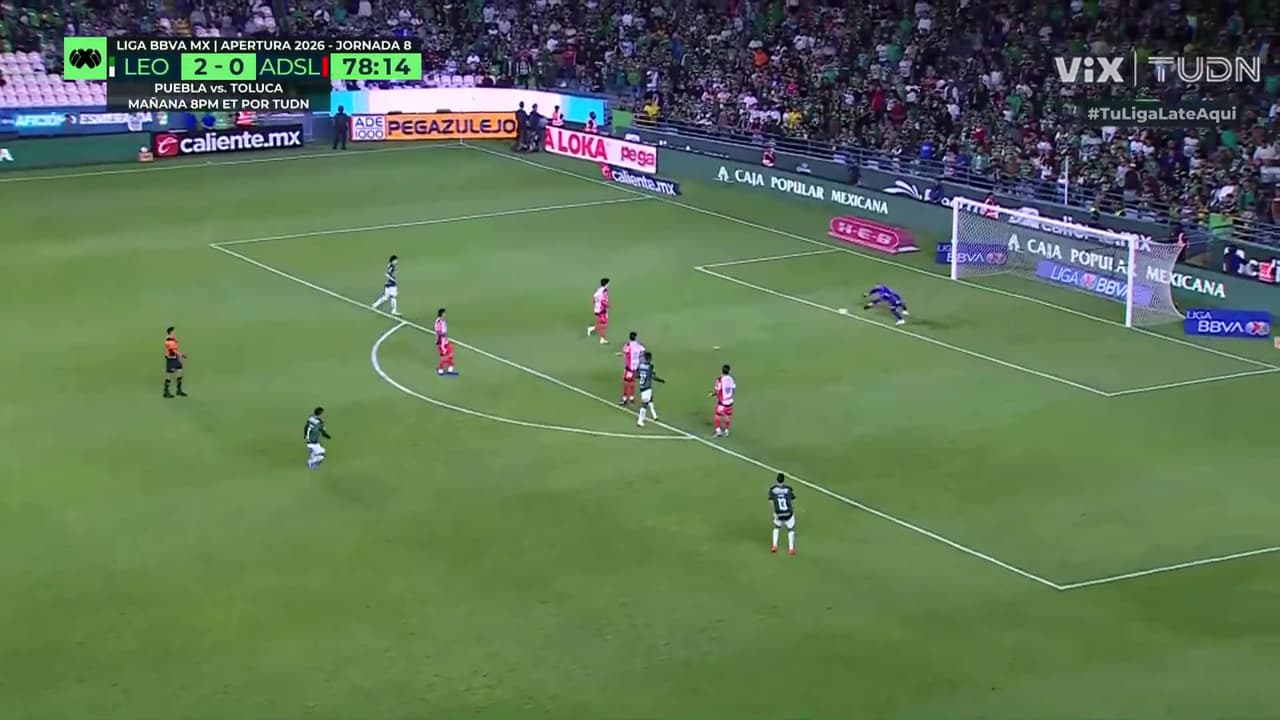 ¡Atajada increíble de Lajud! Contragolpe de León que pudo ser el 3-0